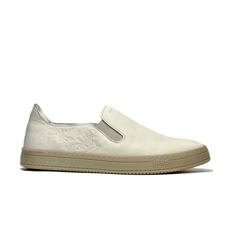 Berluti - Scritto White Leather Slip On Sneaker | Mitchell Stores