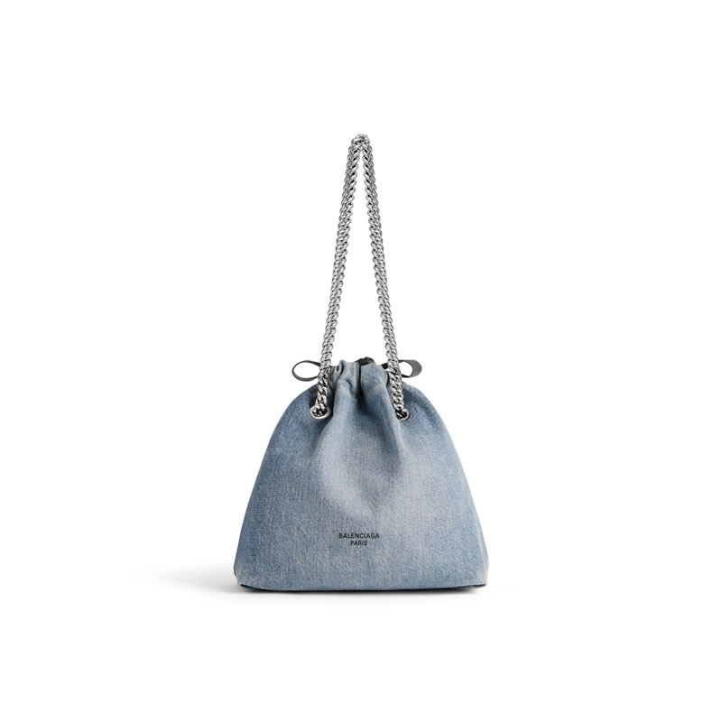 발렌시아가 크러쉬 스몰 데님 토트백 7429422AAYA4661 23.8cm