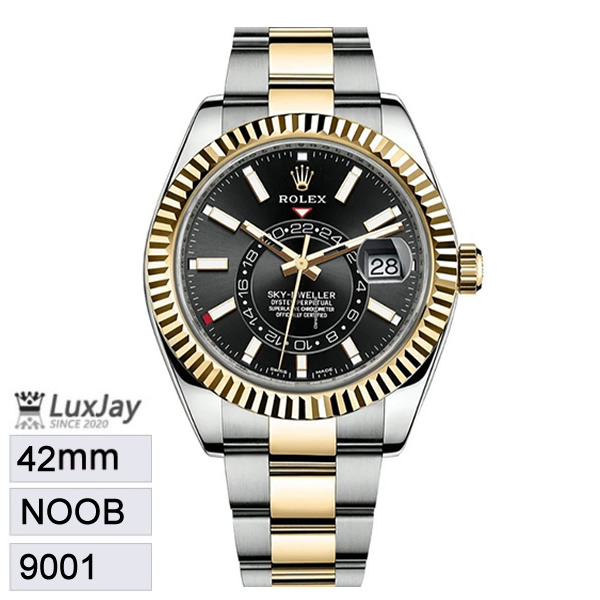 NOOB 42mm 9001 롤렉스 스카이드웰러 스틸 SKY DWELLER 326933
