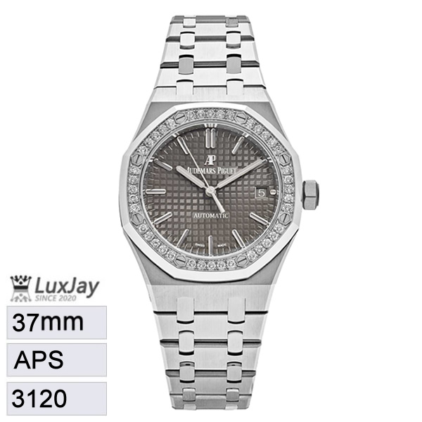 APS 37mm 3120 오데마피게 로얄오크 15451 스틸 그레이다이얼 프로스티드 브레이슬릿 Royal Oak