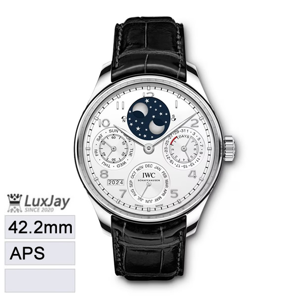 APS 42.2mm 커스텀 제작 무브먼트 포르투기저 퍼페츄얼 캘린더 IW503406