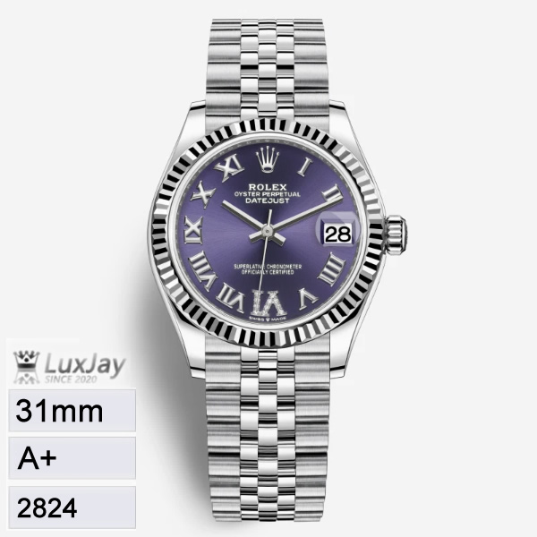A+ 31mm 2824 롤렉스 데이트저스트 278274 오베르진 로만 다이아 셋팅 쥬빌리