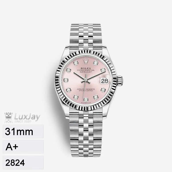 A+ 31mm 2824 롤렉스 Datejust 31  278274 Pink Diamond-Set Jubilee