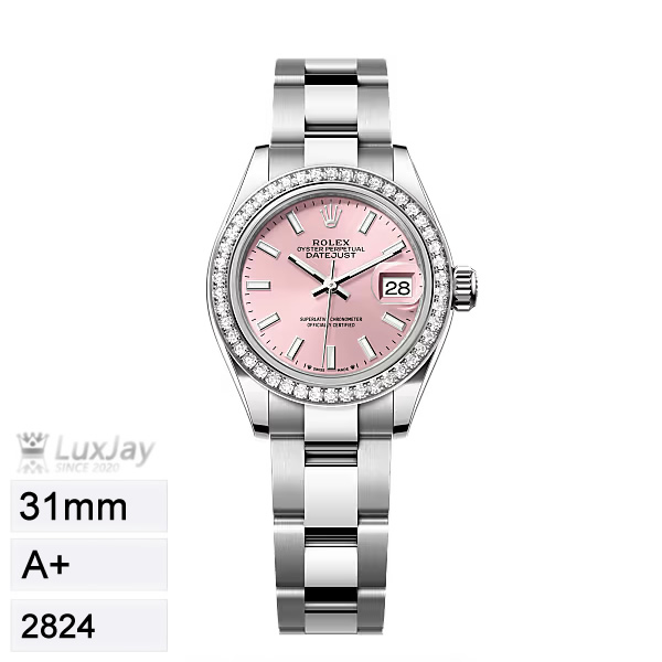 A+ 31mm 2824 롤렉스 Datejust 31 Pink Diamond-Set Jubilee m278384rbr-0015