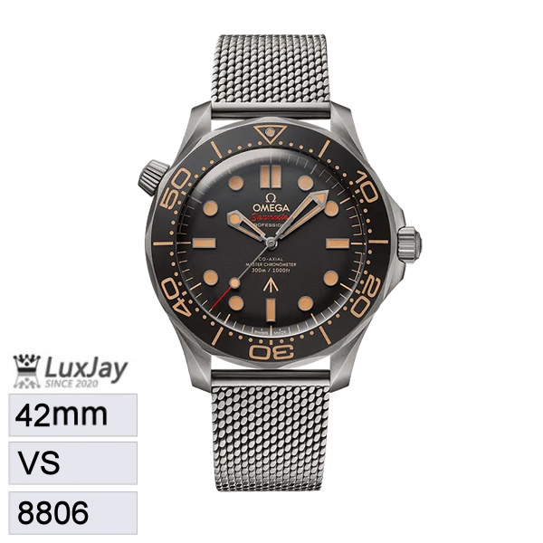 VS 42mm [007시계] 오메가 씨마스터  코액시얼 마스터 크로노미터 210.90.42.20.01.001 티타늄 소재 시계줄 업그레이드(최신버전)