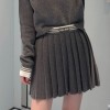 미우미우 25SS 다크그 레이캐시미어블렌드미니스커트 MMG523