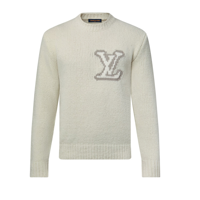 루이비통 1AHEC3 Fashion Show LV Intarsia Crewneck