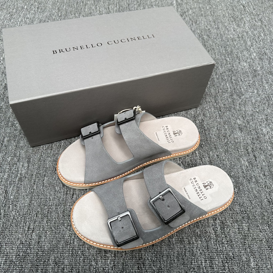 Brunello Cucinelli 남자 캐주얼 남성 슬리퍼
