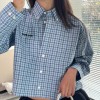 Miumiu 25S 격자 무늬 셔츠