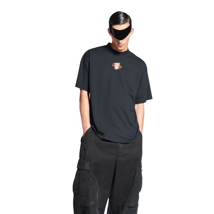 .balenciaga 테이프드 발렌시아가 백 미디엄 핏 티셔츠