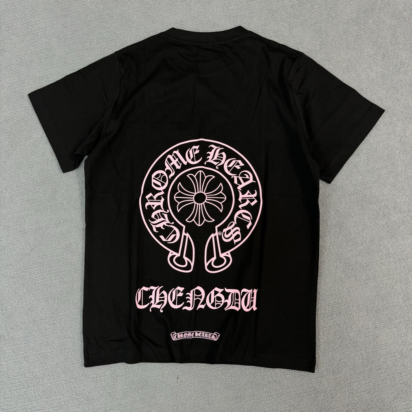 Chrome Hearts 말굽 꽃 짧은 소매 티셔츠