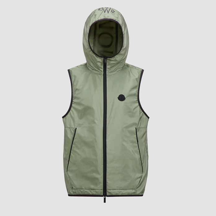 MONCLER Moretan 후드 반사 프린트 조끼