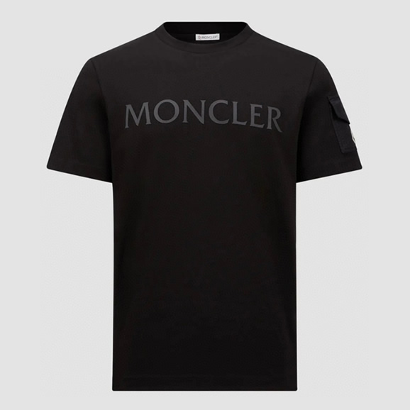 MONCLER 라미네이트 로고 코튼 티셔츠
