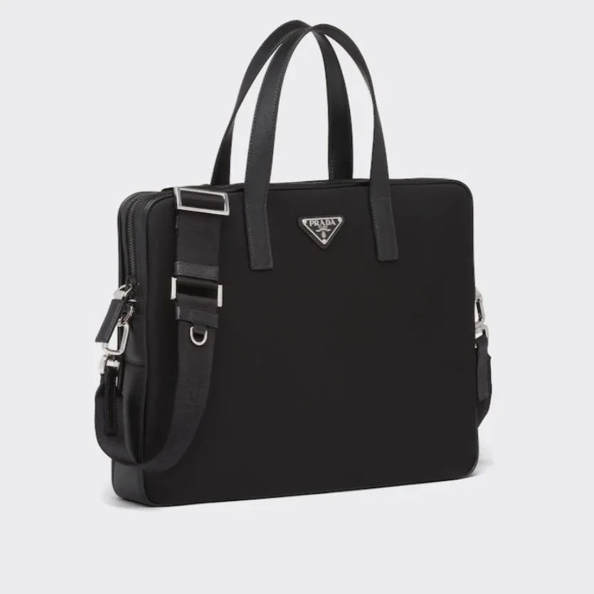 PRADA 리나일론 가죽 브리프케이스 2VE368 36*28*4cm