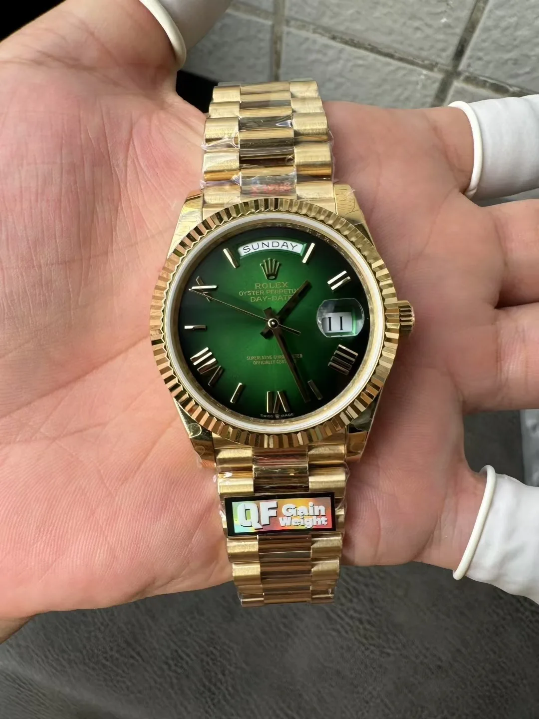 QF l 3255 무브먼트 l 40mm l 데이데이트 Day-date V8 190g