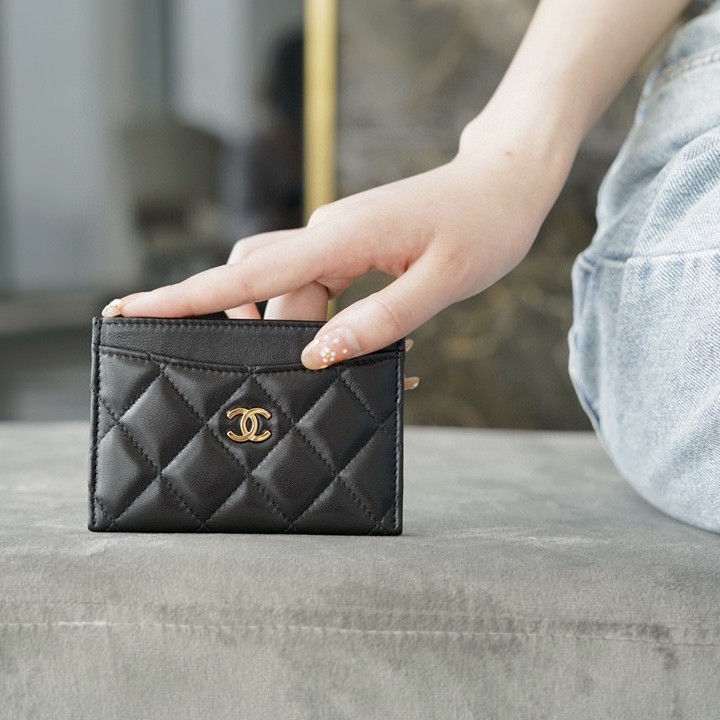  샤 ƆC ⅭＨΑＮＥⅬ ƆC 넬 클래식 카드 지갑 홀더 슬롯 AP0213