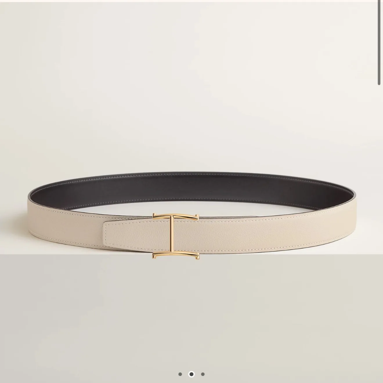 에르메스 S Serif 벨트 버클 리버서블 가죽 스트랩 32mm