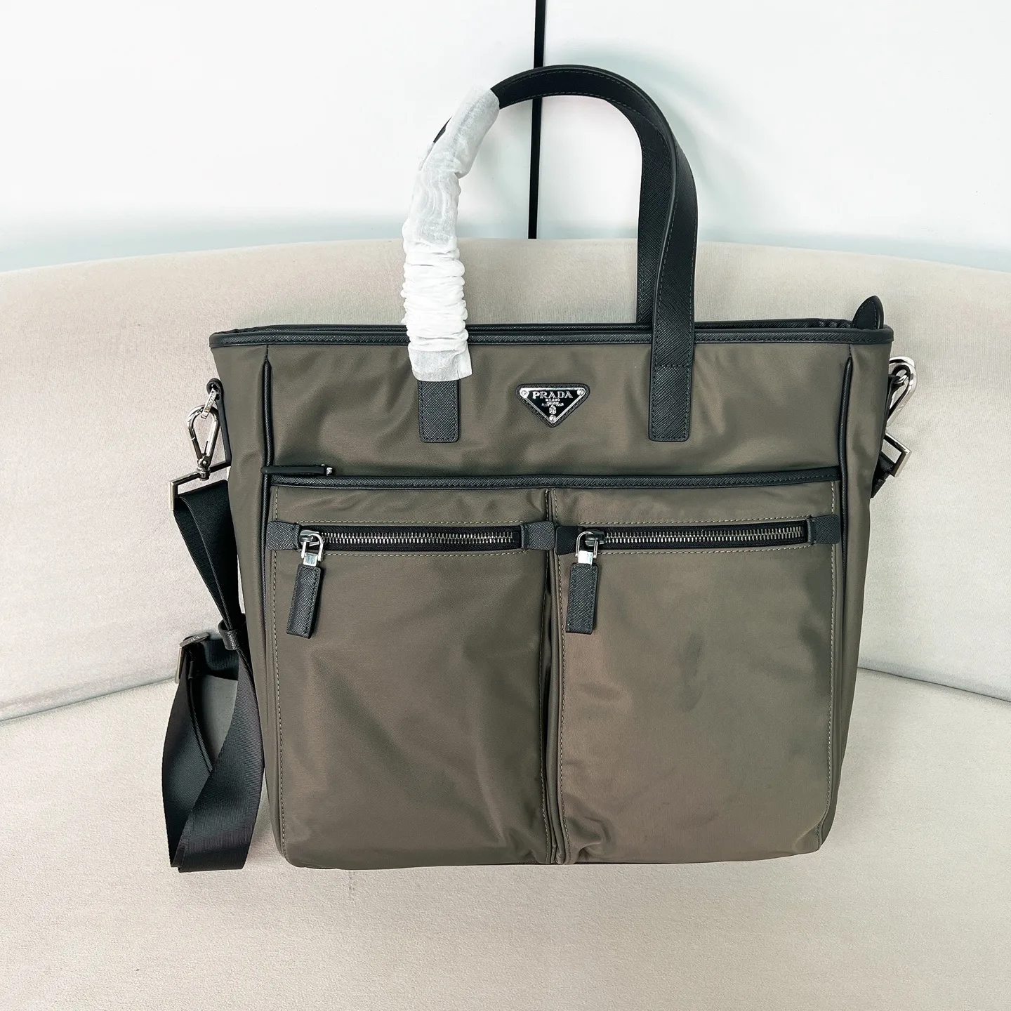 Prada Re-Nylon Tote Bag 2BG860  34x34.5cmX7cm