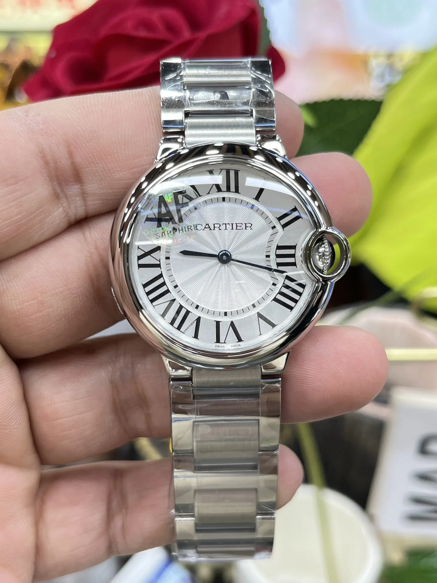 AF | 쿼츠 무브먼트 l 36mm l  까르띠에 워치 발롱 블루