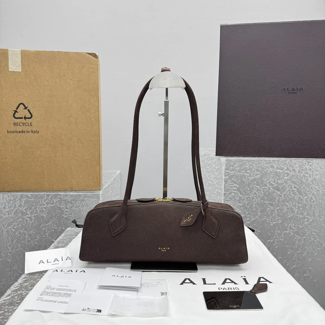 Alaia 알라이아Le Teckel 레더 숄더 백 33x10x11cm