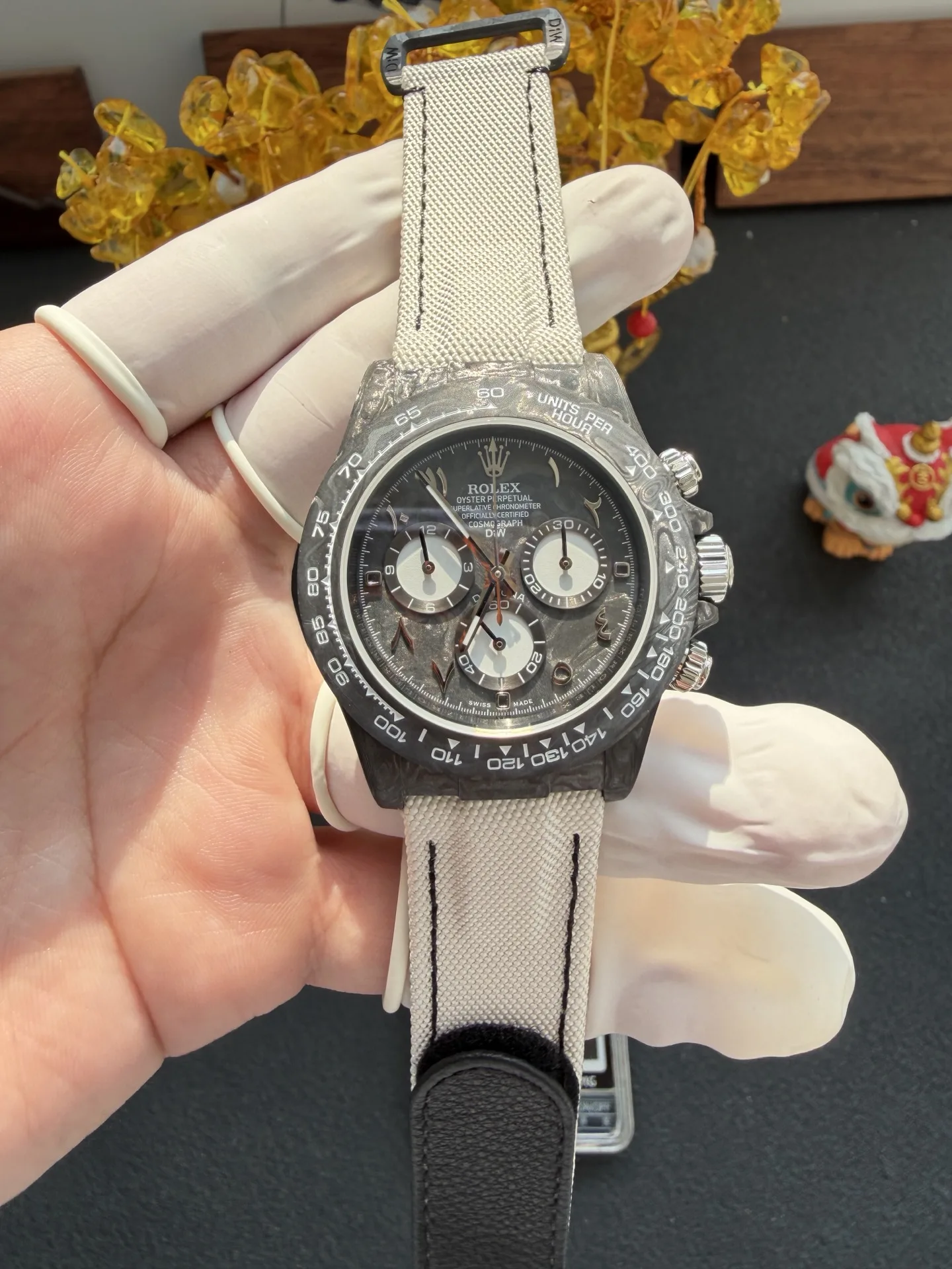 N6 l 4130 l 40mm l 롤렉스 DIW 개조 카본 파이버 데이토나