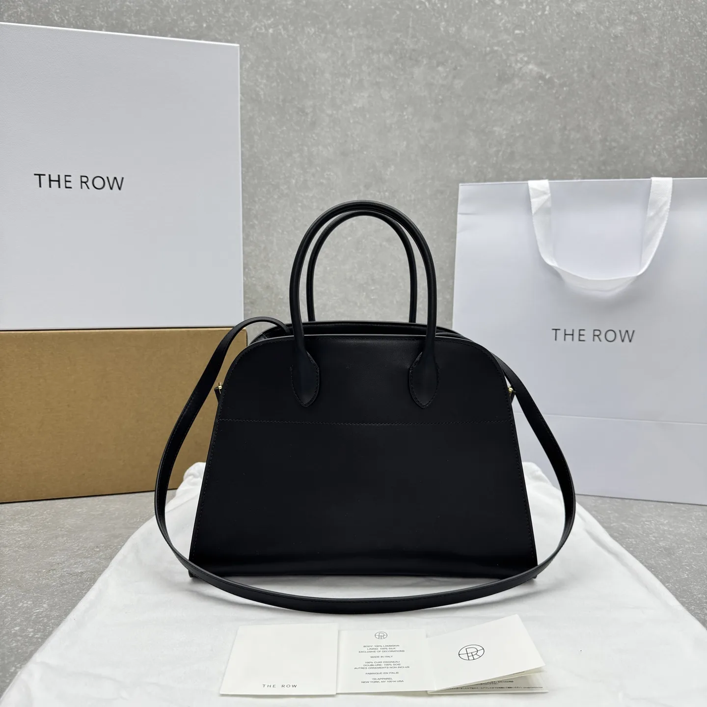 THE  ROW Margaux 12  가죽 백 32X15x25cm