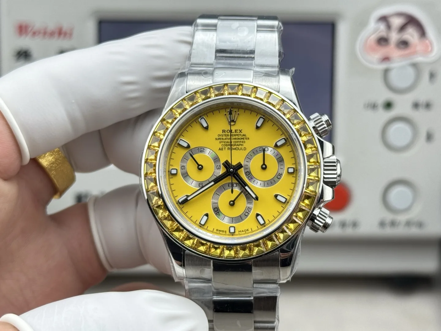 HEH l 4801/4130 l 40mm l 롤렉스 데이토나  개조 맞춤형 합성 다이아몬드