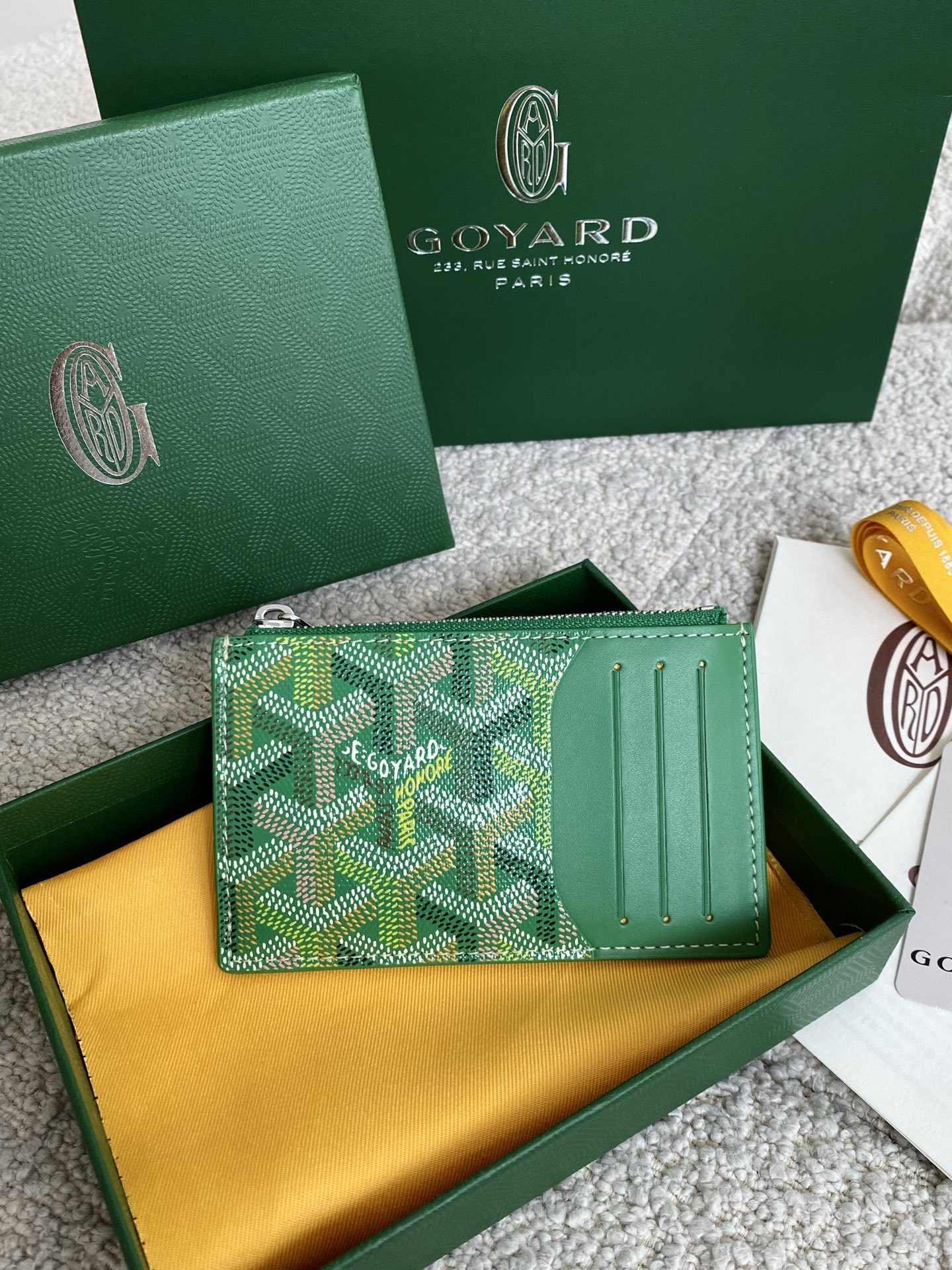 고야드 부르봉 지퍼 카드 홀더 12.5×8.4×1cm