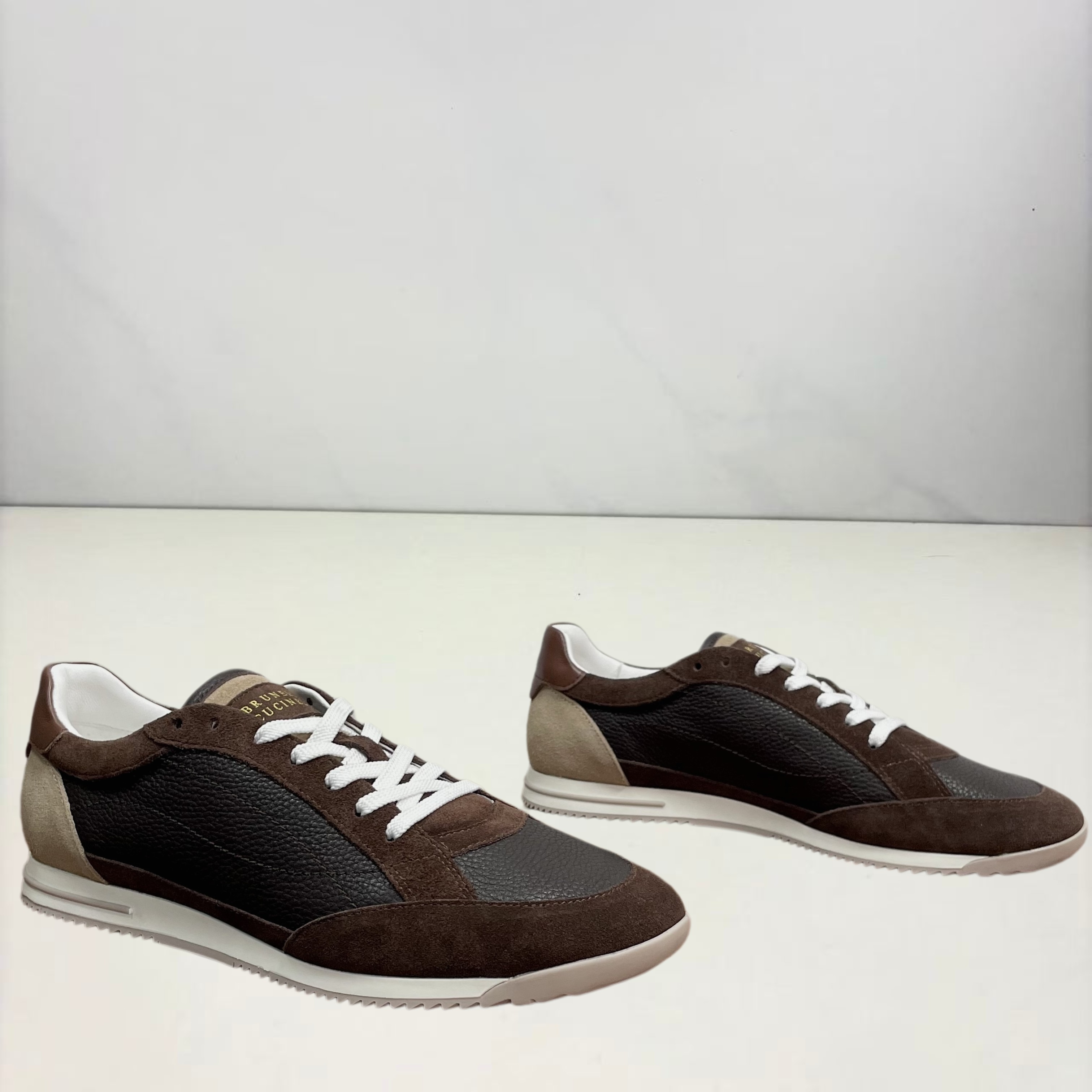Brunello Cucinelli 파나마 스웨이드 스니커즈