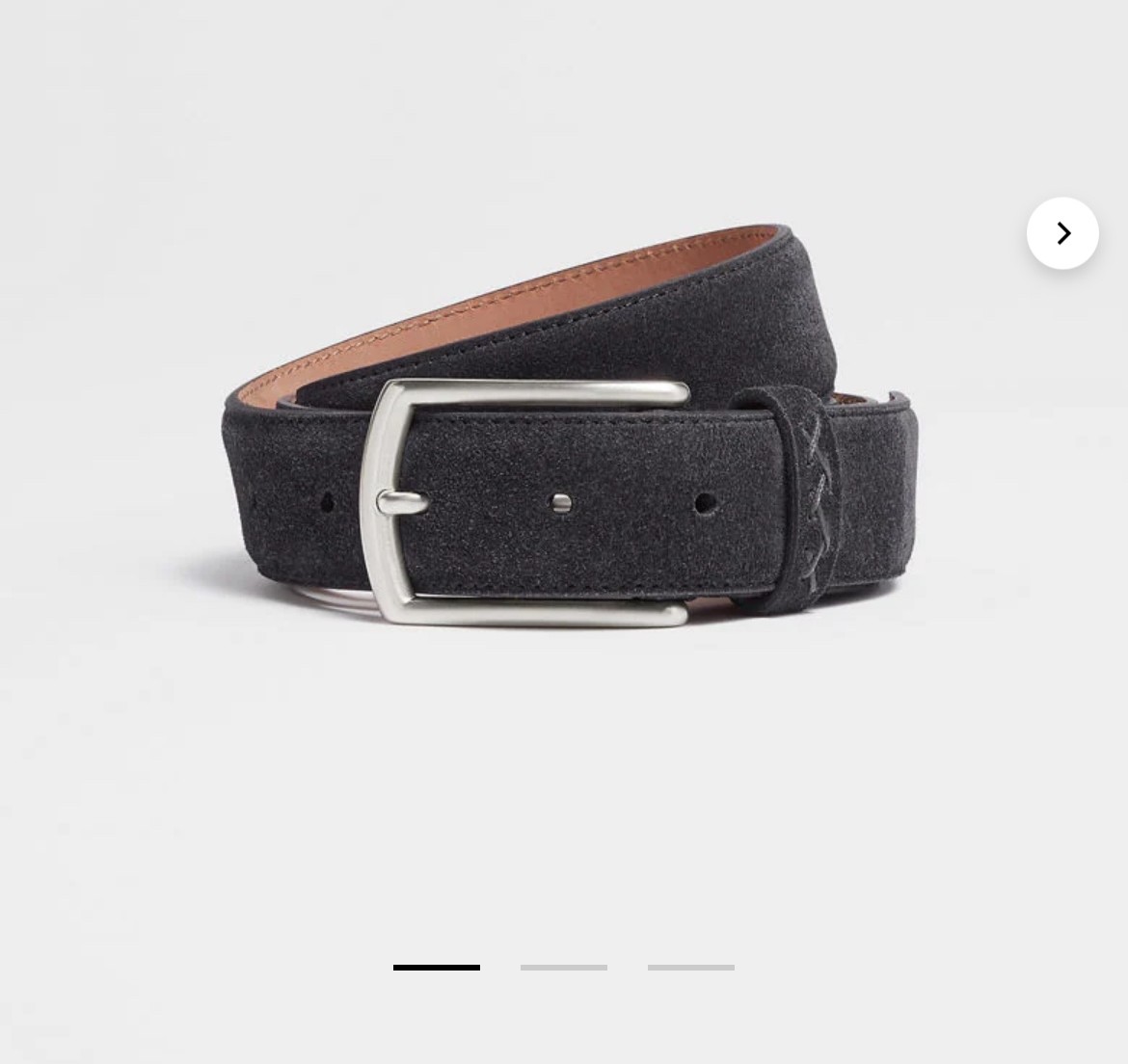 Zegna 스웨이드 버클 벨트  3.5cm