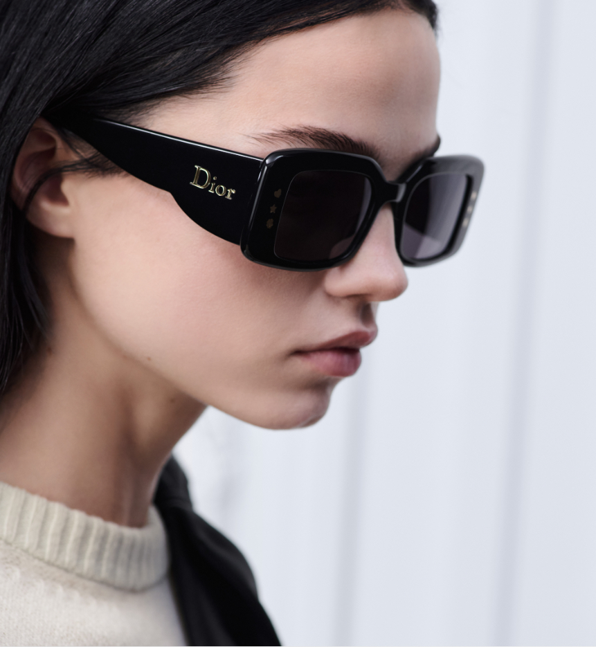Dior LuckyCharms S1I Shiny Black Rectangular  선글라스