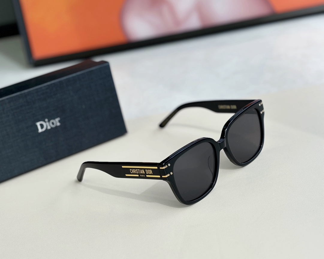 DiorSignature S7F 선글라스 블랙 스퀘어