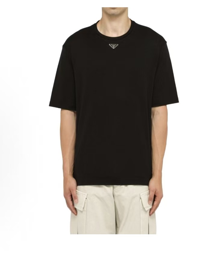 Black Cotton T-shirt | PRADA