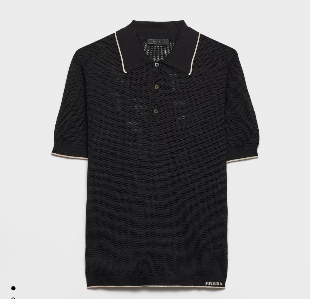 Prada Silk Polo Shirt