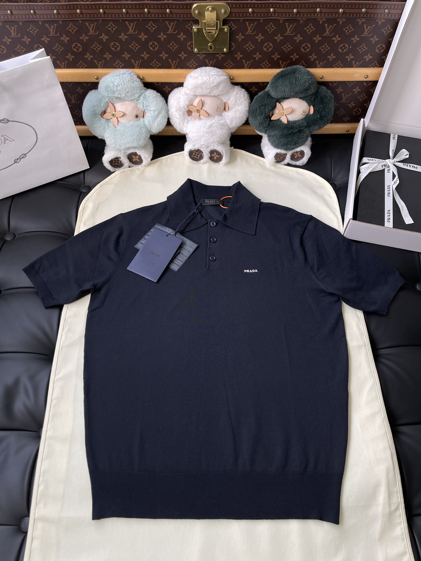 Superfine wool polo shirt